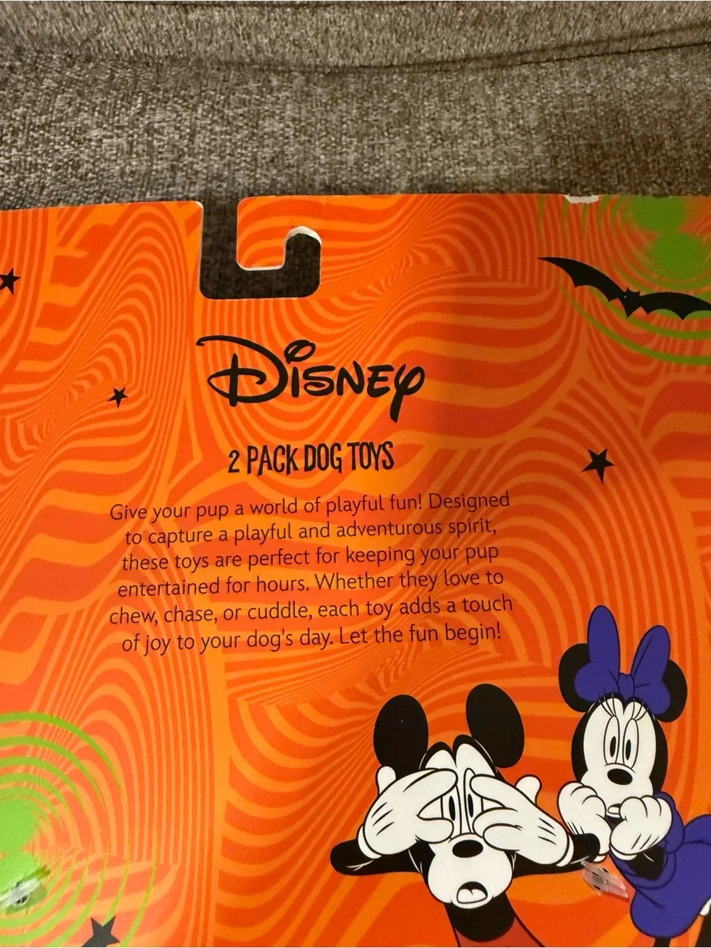 Disney Halloween Mickey & Minnie Plush Dog Toy Duo
